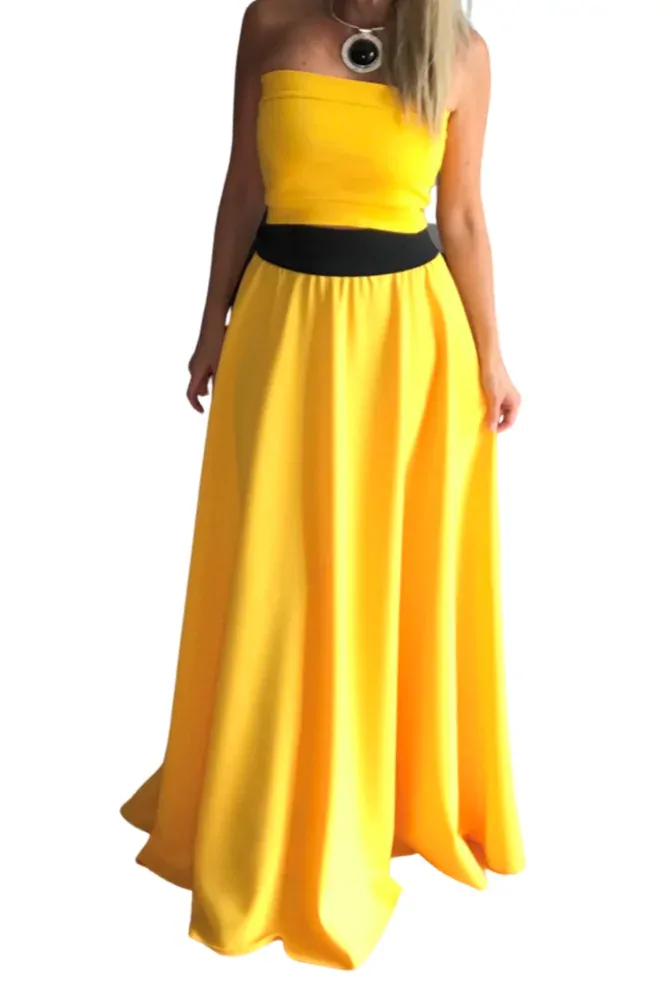 Dlouhá letní sukně - maxi sukně BOROS SK-L-YE 01